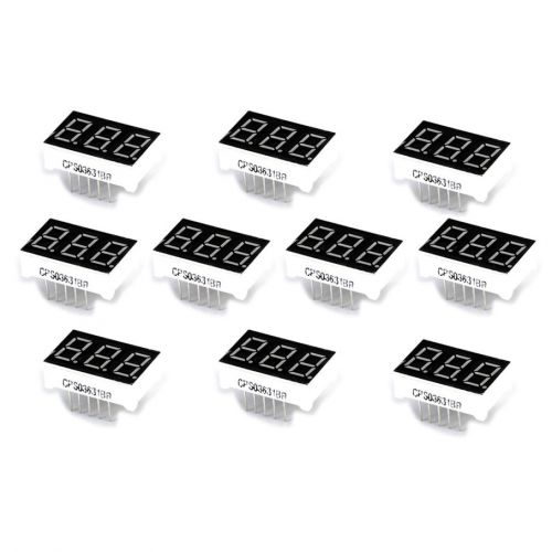 2015 10pcs 0.36 Inch 3-Digit Red LED Display Common Anode