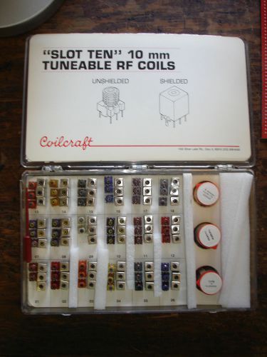 COILCRAFT SLOT TEN 10mm TUNEABLE RF COILS UNUSED WITH CASE - LOT 751