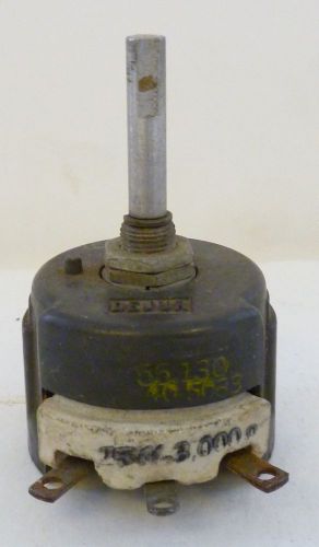 Rheostat Potentiometer Radio DeJur Control, 3000 DHMS, 55.130, 40.5083, 1532 Vtg