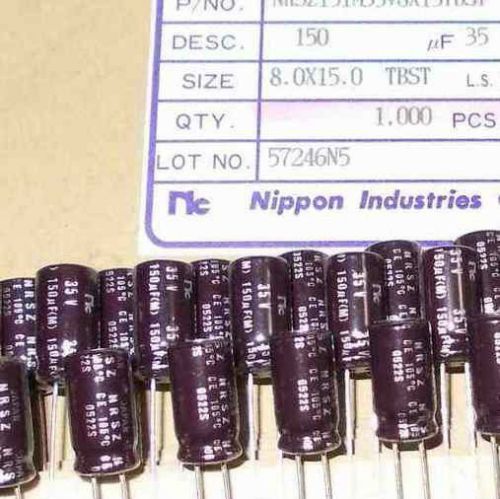 10pcs JAPAN  NIC NRSZ 35v47uf high frequency Electrolytic capacitor 8x15mm 105C
