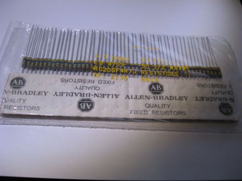 Pkg 50 Allen-Bradley Resistor 4.7 Ohm 1/2W 5% RC20GF4R7J Carbon Composition