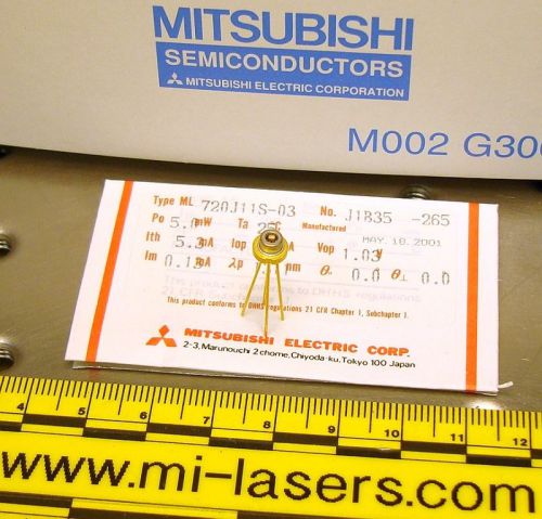 Lot of 5, new mitsubishi ml720j11s dfb laser diode 1310nm infrared 1.3um ingaasp for sale
