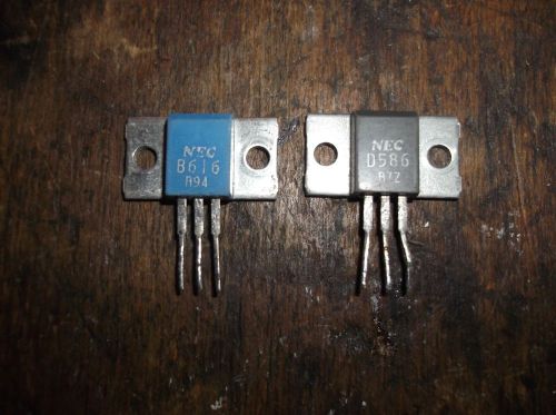 1 Pair or 2 Pcs Transistor 2SB616 &amp; 2SD586 NEC Original Pulled