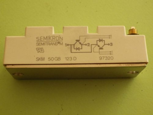 Semikron skm50gb 123d, igbt halfbridge module, n-channel, dual, 1200v  50a new for sale