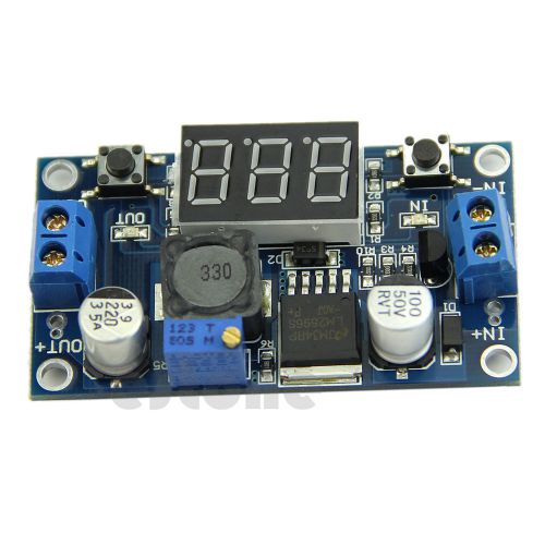 Dc 4.0~40 to 1.3-37v led voltmeter buck step-down power converter module lm2596 for sale