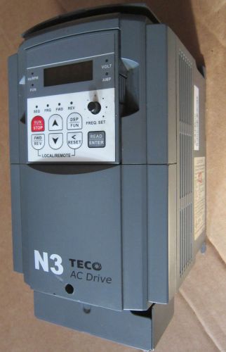 N3 TECO AC DRIVE 3HP 3PH 10.5 Amp N3-203-C Vaiable Frequency