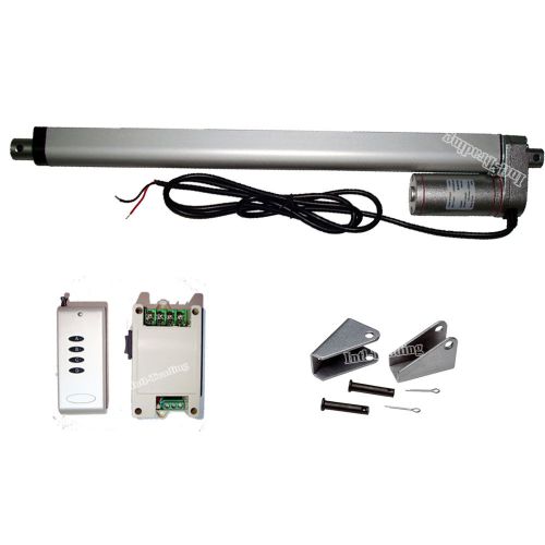 12v dc 14&#034; stroke heavy duty linear actuator &amp;brackets&amp;remote 220 pound max lift for sale