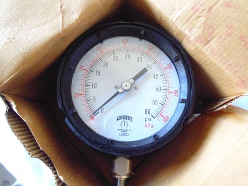 Winters process gauge code ppc5043r1 - 4 1/2&#034; dial; 1/4&#034; npt; range 0-60 psi/kpa for sale