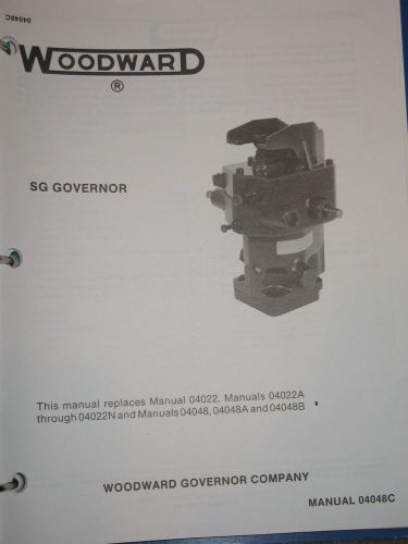 Woodward Governor Co. - SG Governor Manual # 04048C