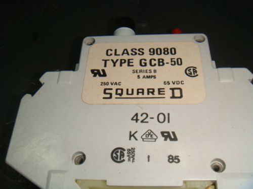 New square d 9080 gcb50 circuit breaker assmbley 250vac 65 vdc 5.0 a, nib (pg1b) for sale