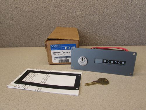 DURANT EATON 6-Y-1-2-MF-PM-120A ELECTRIC COUNTER W/ KEY