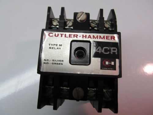CUTTLER HAMMER 4 POLE TYPE M RELAY 120 VOLT COIL