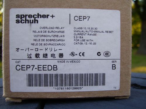 NEW SPRECHER SCHUH S+S OVERLOAD RELAY CEP7-EEDB