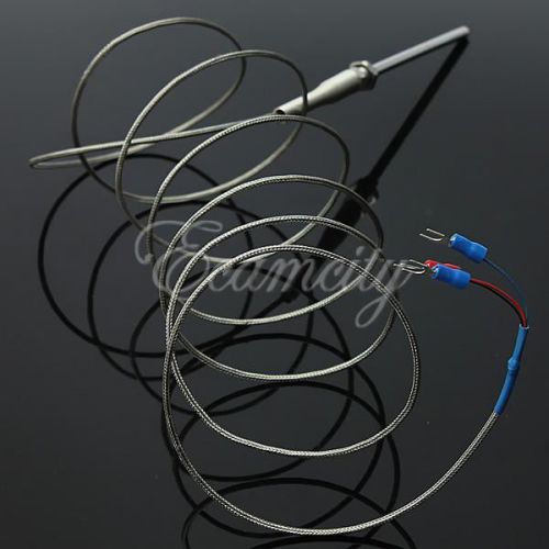 RTD Pt100 Temperature Sensor 200cm Cable Stainless Probe 98mm 3 Wires -50~400 °C