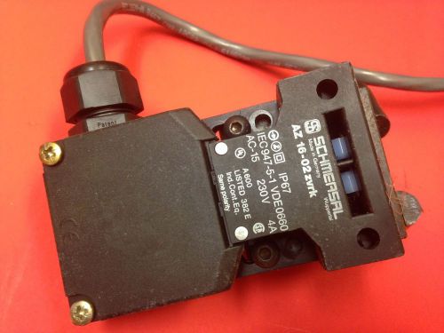 Schmersal az 16-12zvrk safety interlock door switch 4a 230v w/out magnetic latch for sale