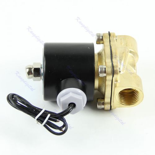 New Brass 12V DC 1/2&#034; Electric Solenoid Valve Water Air Fuels Gas Normal Closed