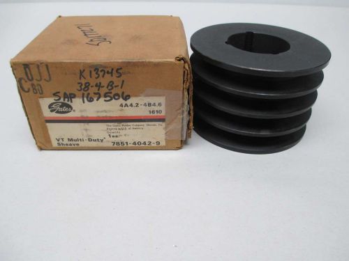 New gates 7851-4042-9 4a4.2-4b4.6 1610 vt multi-duty 4groove sheave d380157 for sale