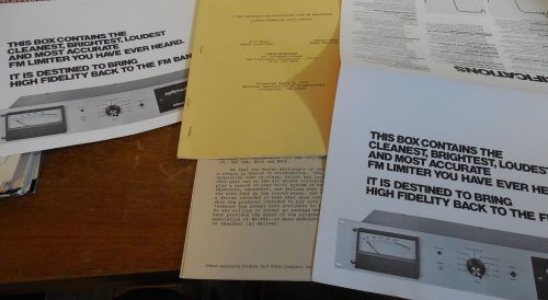 1976 Orban Optimod 8000 early product sheets, device description, studies etc