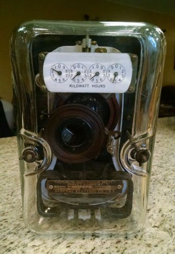 Antique general electric thomson watthour meter industrial steampunk for sale