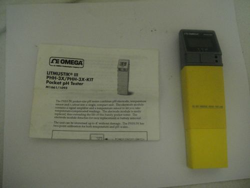 Omega litmustik iii pocket ph tester - phh-3x - used for sale