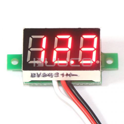 Slim Digital Voltmeter Panel DC 0-100V Red LED Car Auto Motorcycle Voltage Meter