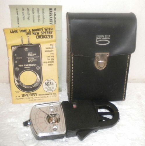 A.W. Sperry AR300 Snap 5 ~ Volt Amperes Line Clamp Tester Meter + Case ~ Vintage