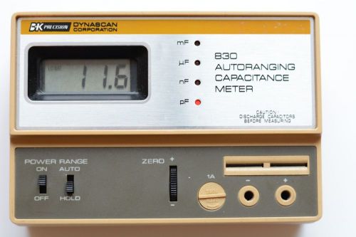 Vintage bk precision dynascan 830 autoranging capacitance meter &amp; probes works!! for sale