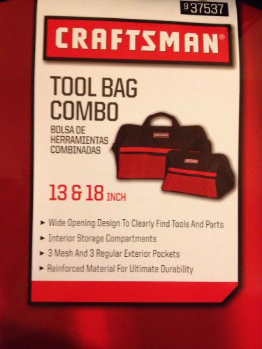 NEW Craftsman 13 in. and 18 in. Tool Bag Combo 937537