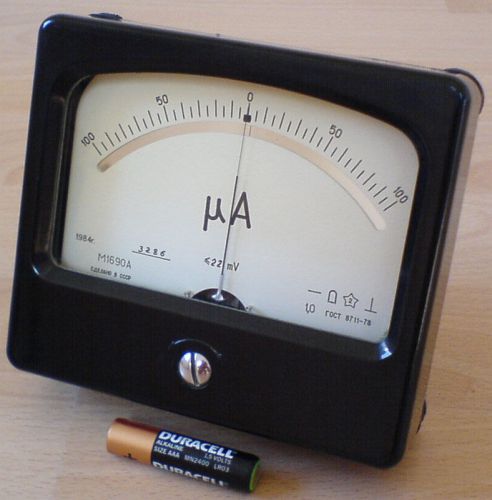 0-100µ? dc m1690a analog panel ammeter current meter accuracy class 1.0 for sale