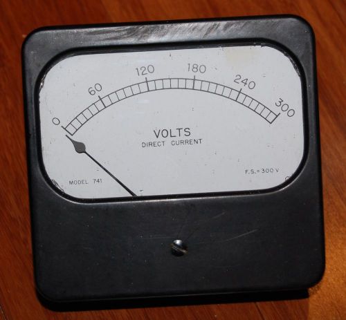 Burlington Volt Meter Model 741  Direct Current  0-300