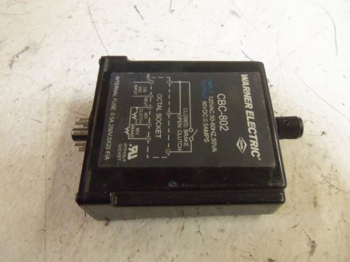 WARNER ELECTRIC CBC-802 OCTAL CONTROL *USED*