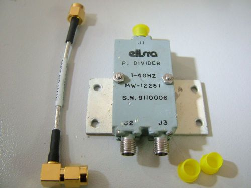 RF POWER DIVIDER ELISRA 1GHz - 4GHz MW 12251 + SMA CABLE