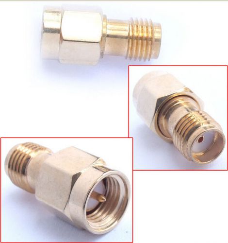 50pc Copper Gold-plated SMA male to SMA female jack center RF coaxial connectors