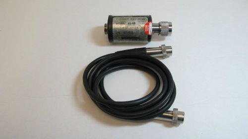 Boonton 41-4B Power Sensor.  100KHz to 12.4GHz,  -60 to +10dBm. W/Cable.  Good.