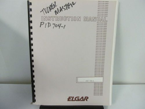 ELGAR PIP 9023 Plug-In Programmer Instruction Manual w/schematics