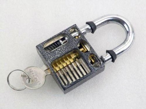 Cutaway inside view of practice padlock lock training skill pick for locksmith for sale