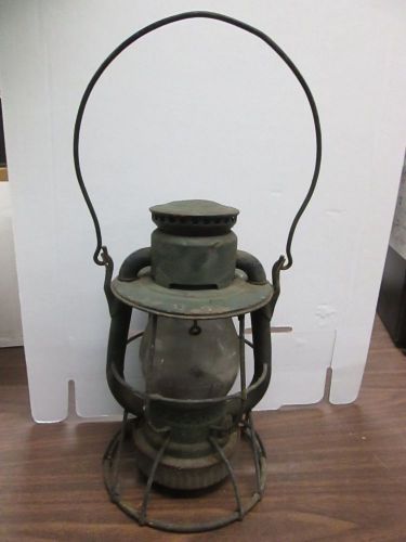 New York Central Dietz No 6 Train Railroad Lantern Lamp Antique Metal Glass