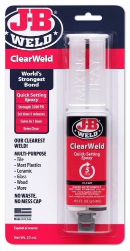 New j-b weld 50112 clear weld syringe for sale