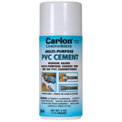 CARLON HIGH PERFORMANCE CONTACT PVC CEMENT SPRAY ADHESIVE ELECTRICAL TOOL CLEAR