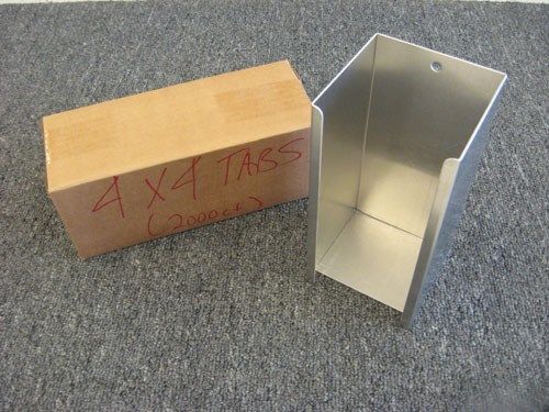 4X4 Stainless Steel Plastic Tab Holder with 2000 Tabs