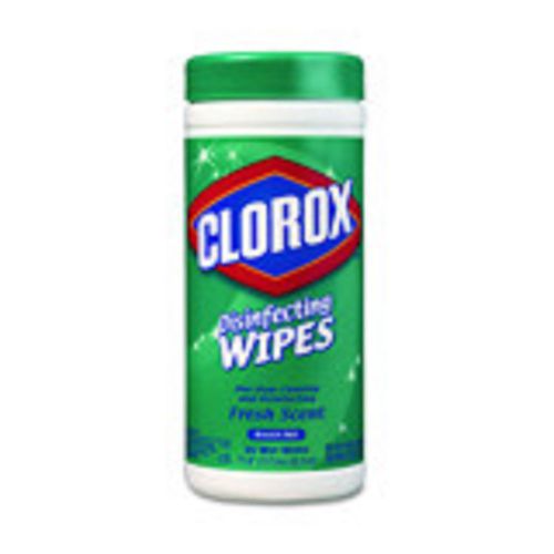 Clorox Fresh Scent Disinfecting Wet Wipes, 75 Wipes per Canister, 6 Canisters
