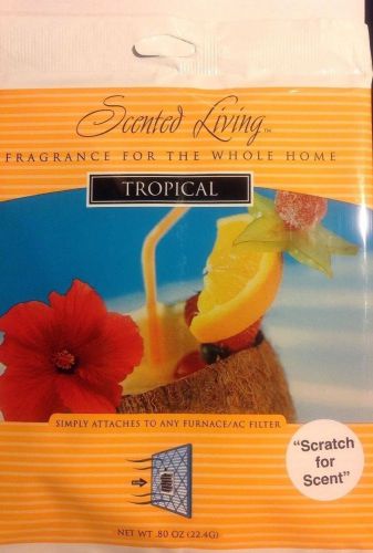 Scented living  furnace air freshener pads  ~ tropical ~ case lot 12  ret $$ for sale