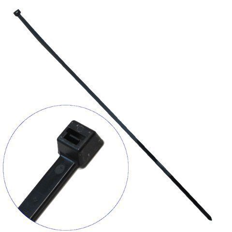 24&#034; UV Resistant Black Nylon Cable Ties (Pack of 50)