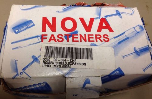 Nova Fasteners Expansion Shields 2 3/8&#034; Box Of 50.  (G3)