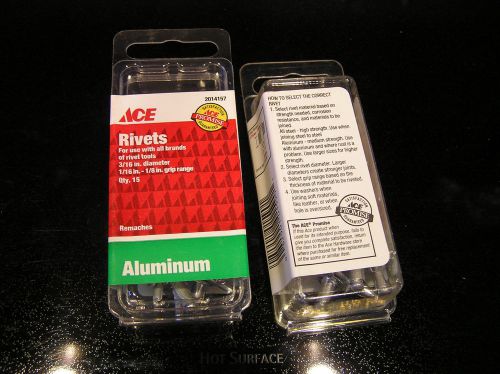 2014157 NOS NEW ACE HARDWARE POP RIVETS 3/16&#034;DIA. PACK OF 15