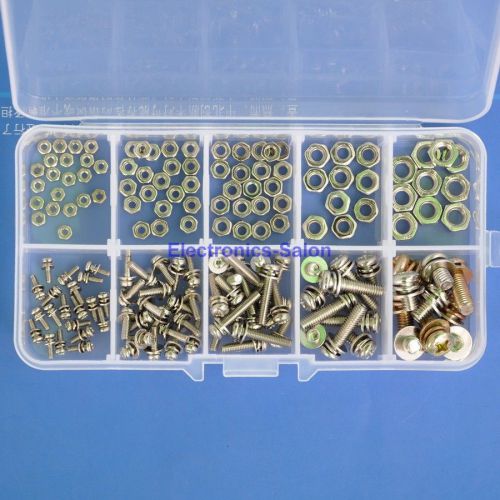 M2 M2.5 M3 M4 M5 Steel Screw / Nut Assortment Kit, SEM Phillips Pan Head. 93181B