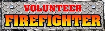 Reflective Volunteer Firefighter D.P. Sticker Decal 10&#034;