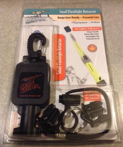 Nos gear keeper small flashlight retractor snap clip mount #rt2-4412 salt water for sale