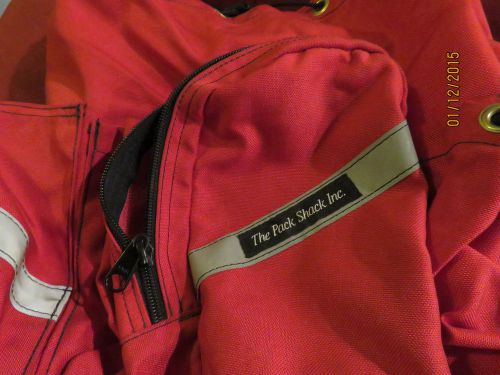 Wildland firefighting web gear by pack shack, hotline: red.  hardhat included for sale