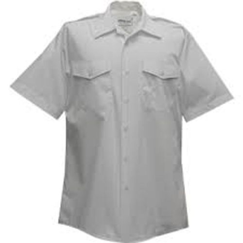Flying cross duro poplin white uniform shirt size s 14  short sleeve * free ship for sale